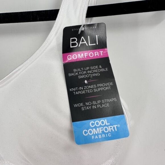 NWT Bali Comfort Comfortflex Fit Seamless Shaping Wireless Bra Medium White - Picture 2 of 7